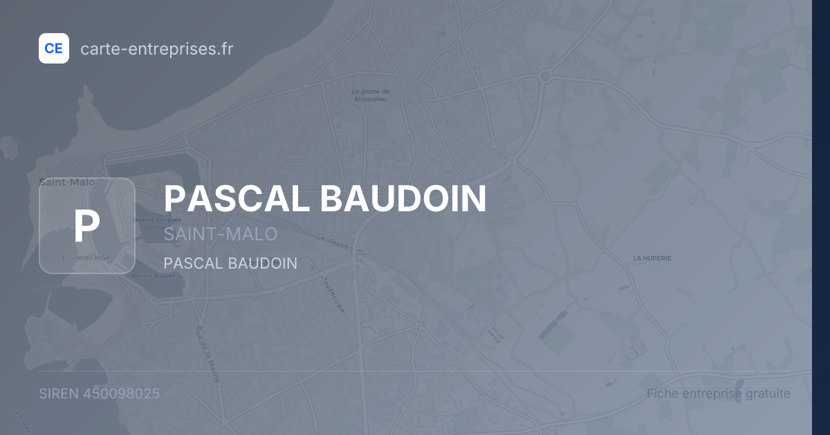 PASCAL BAUDOIN — 450098025 — fiche entreprise