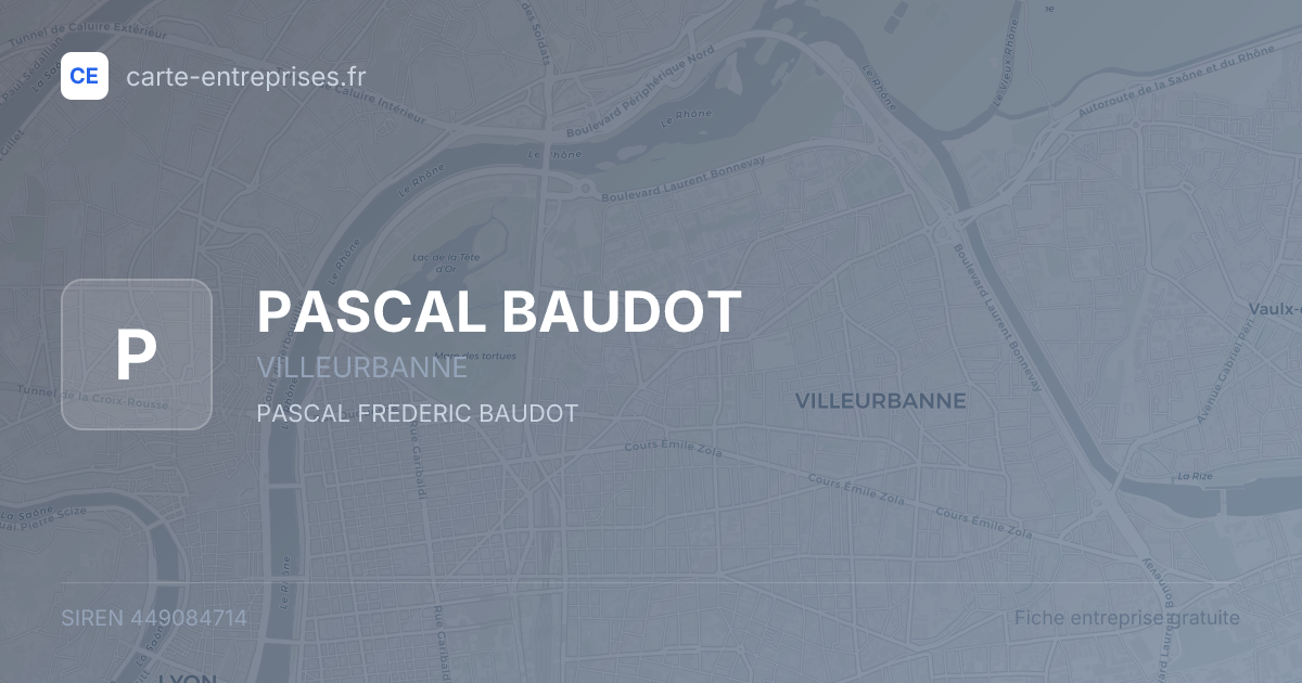 PASCAL BAUDOT — 449084714 — fiche entreprise