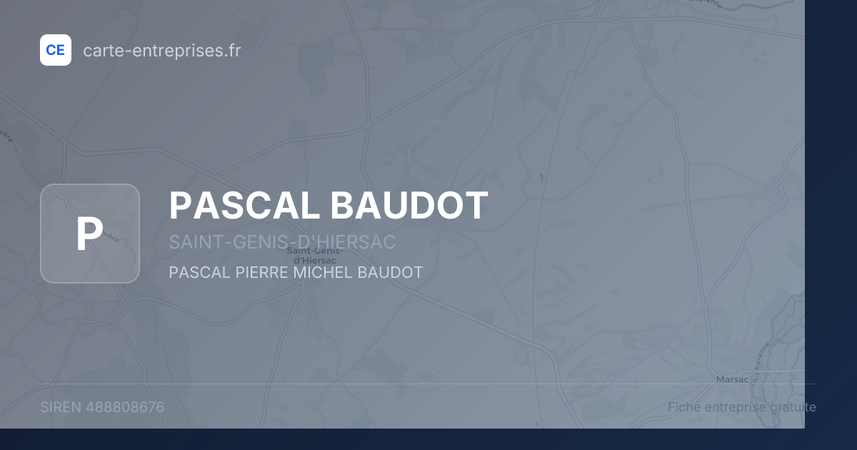 PASCAL BAUDOT — 488808676 — fiche entreprise