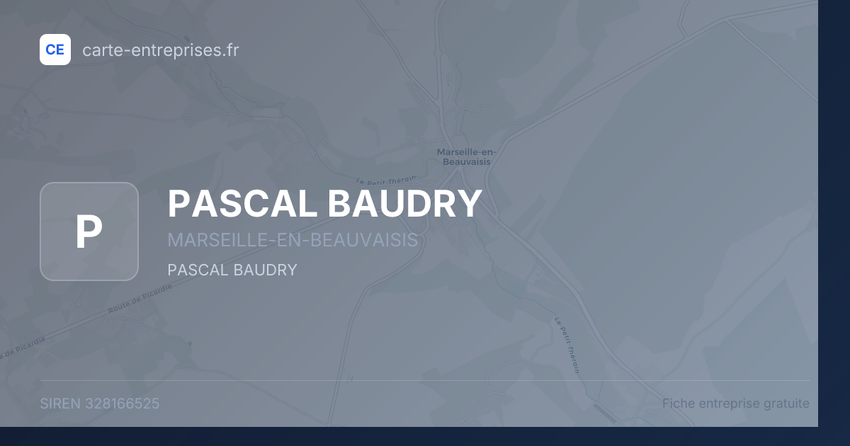 PASCAL BAUDRY — 328166525 — fiche entreprise