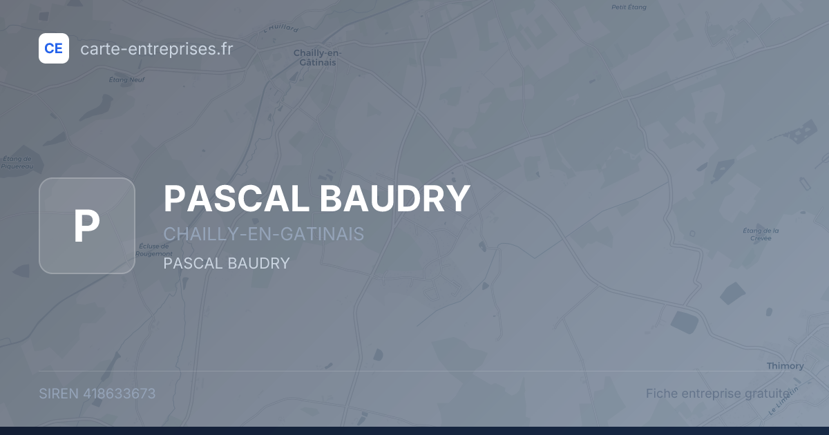 PASCAL BAUDRY — 418633673 — fiche entreprise