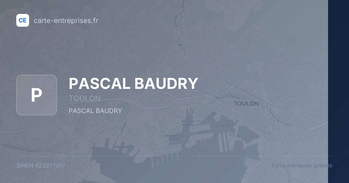 PASCAL BAUDRY — 423977917 — fiche entreprise