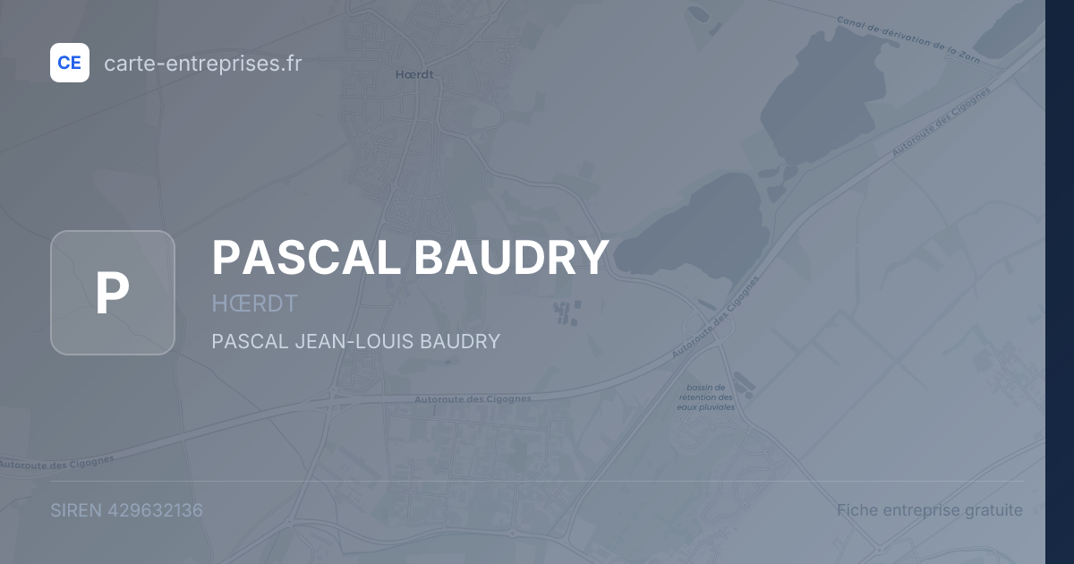 PASCAL BAUDRY — 429632136 — fiche entreprise