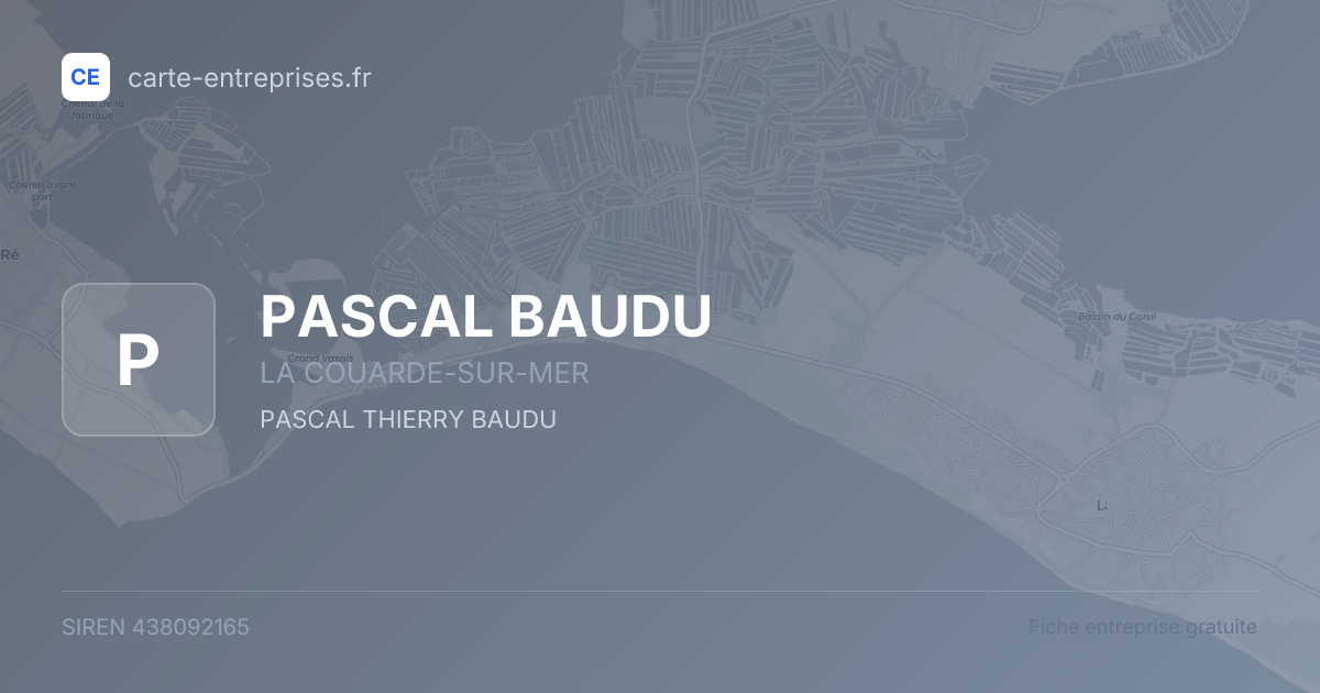 PASCAL BAUDU — 438092165 — fiche entreprise