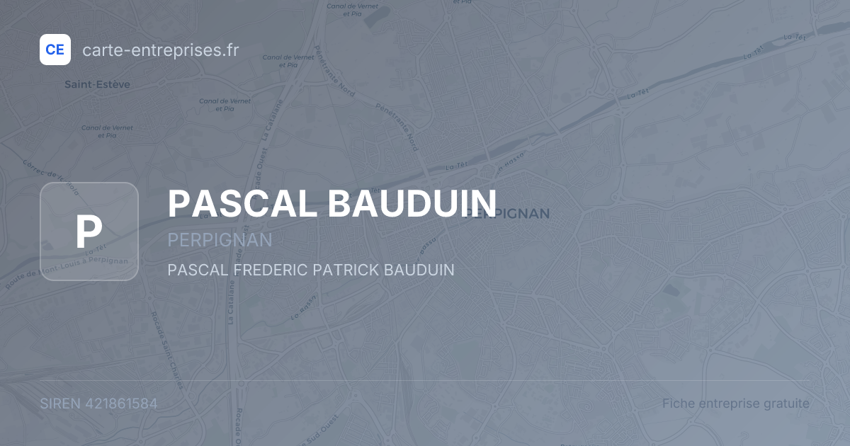 PASCAL BAUDUIN — 421861584 — fiche entreprise