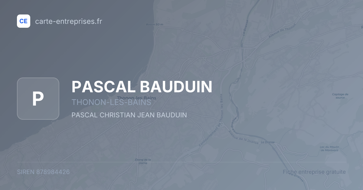 PASCAL BAUDUIN — 878984426 — fiche entreprise