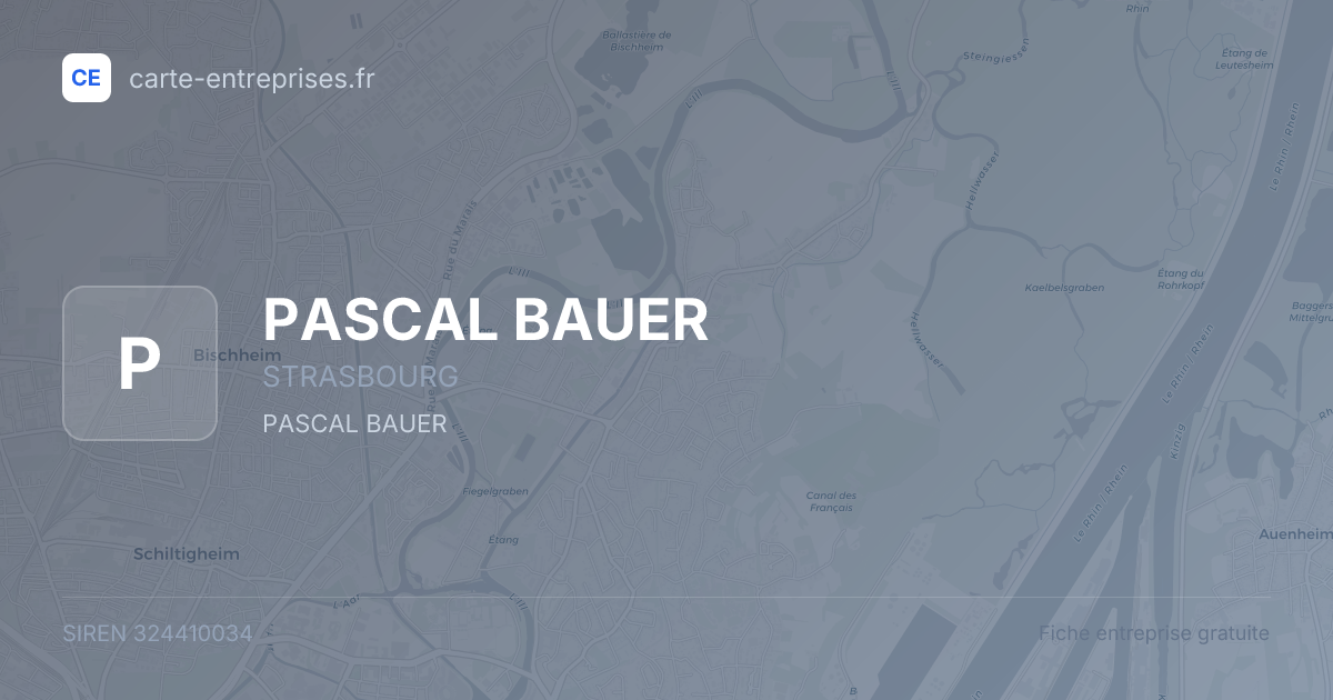 PASCAL BAUER — 324410034 — fiche entreprise