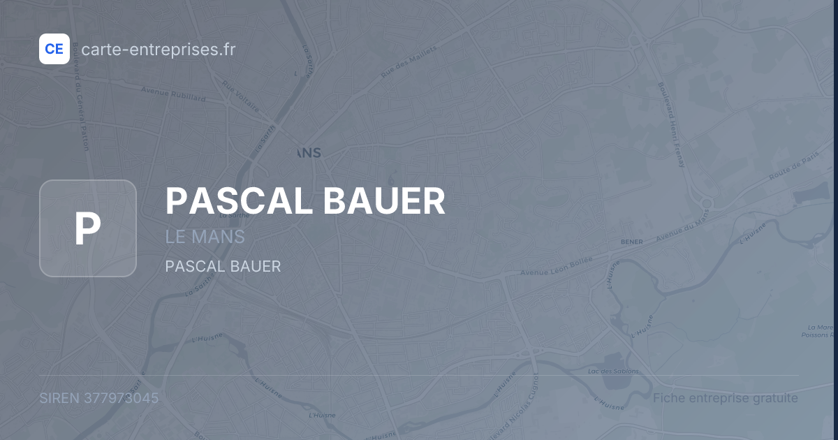 PASCAL BAUER — 377973045 — fiche entreprise