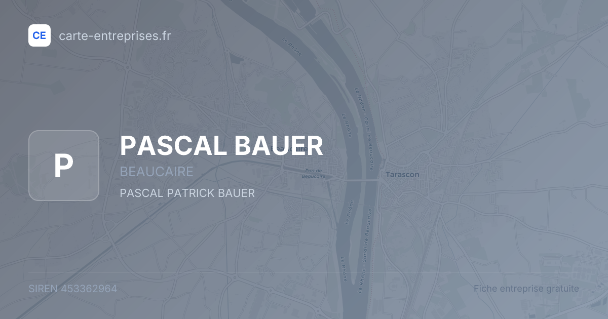 PASCAL BAUER — 453362964 — fiche entreprise
