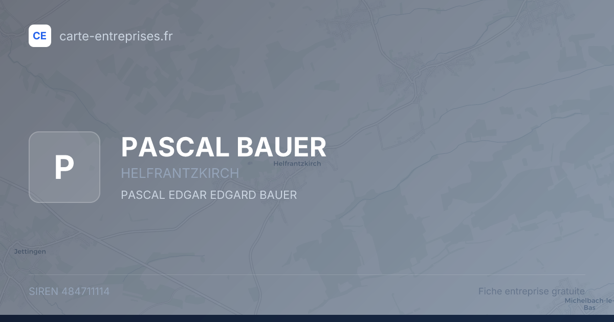 PASCAL BAUER — 484711114 — fiche entreprise