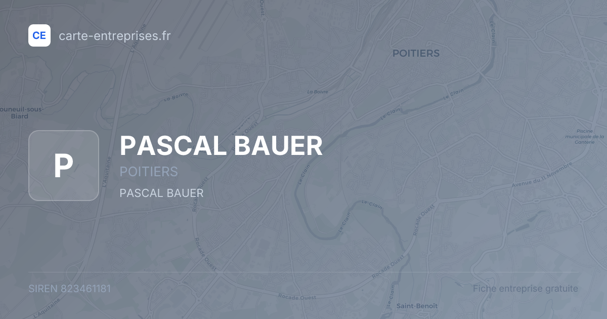 PASCAL BAUER — 823461181 — fiche entreprise