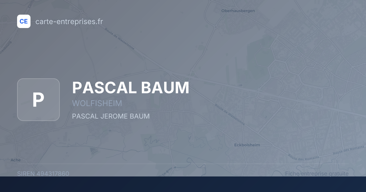 PASCAL BAUM — 494317860 — fiche entreprise