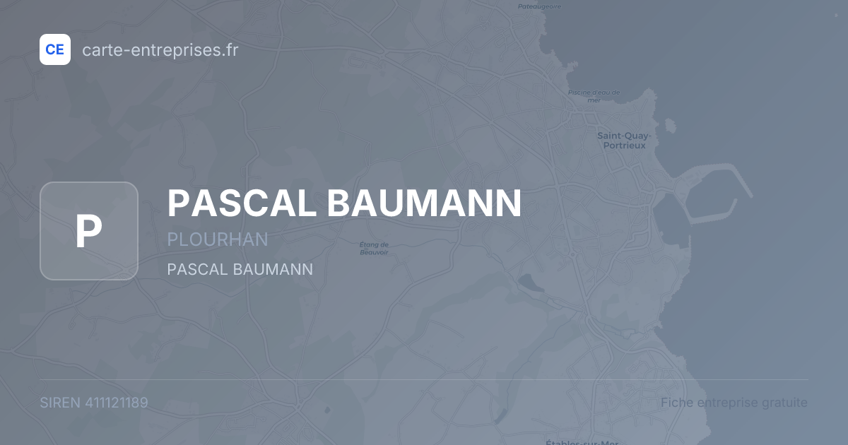 PASCAL BAUMANN — 411121189 — fiche entreprise