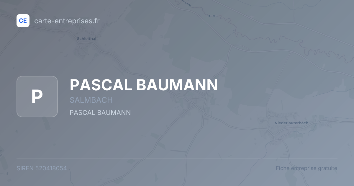 PASCAL BAUMANN — 520418054 — fiche entreprise