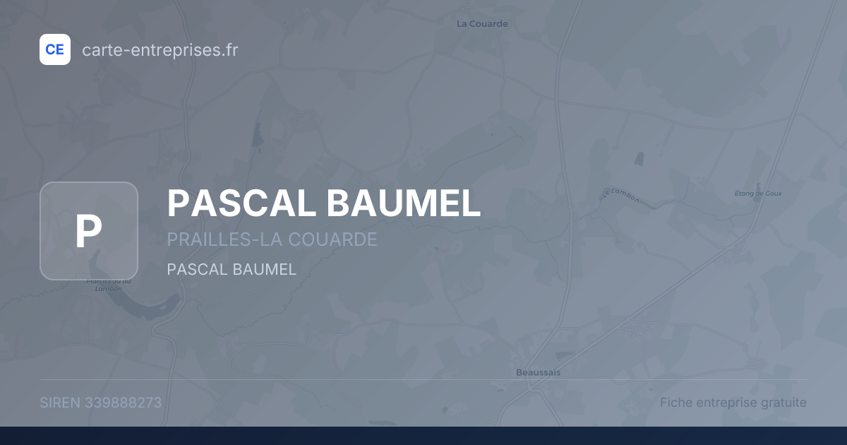 PASCAL BAUMEL — 339888273 — fiche entreprise