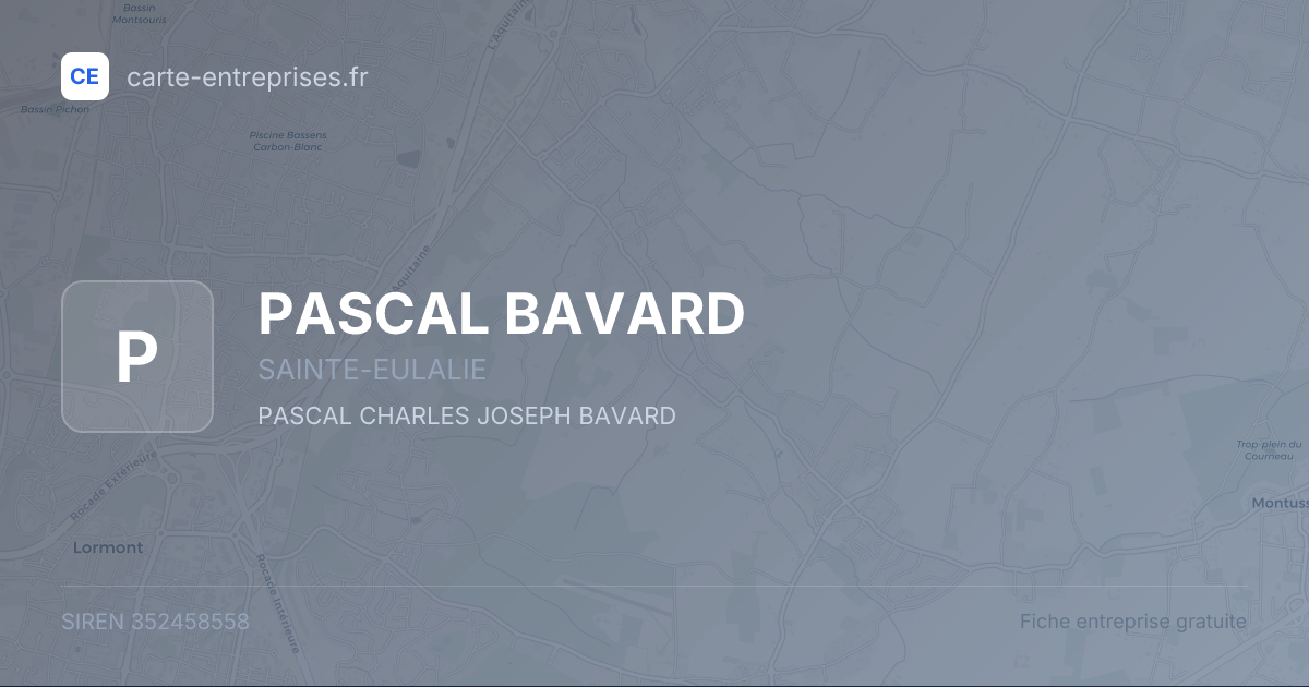 PASCAL BAVARD — 352458558 — fiche entreprise