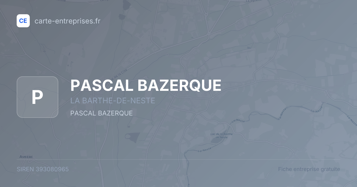 PASCAL BAZERQUE — 393080965 — fiche entreprise