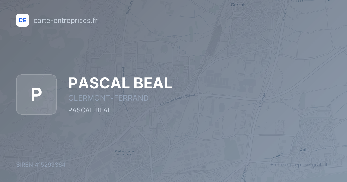 PASCAL BEAL — 415293364 — fiche entreprise