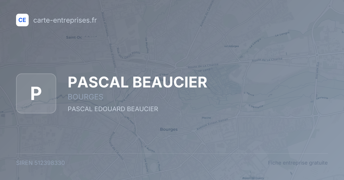 PASCAL BEAUCIER — 512398330 — fiche entreprise