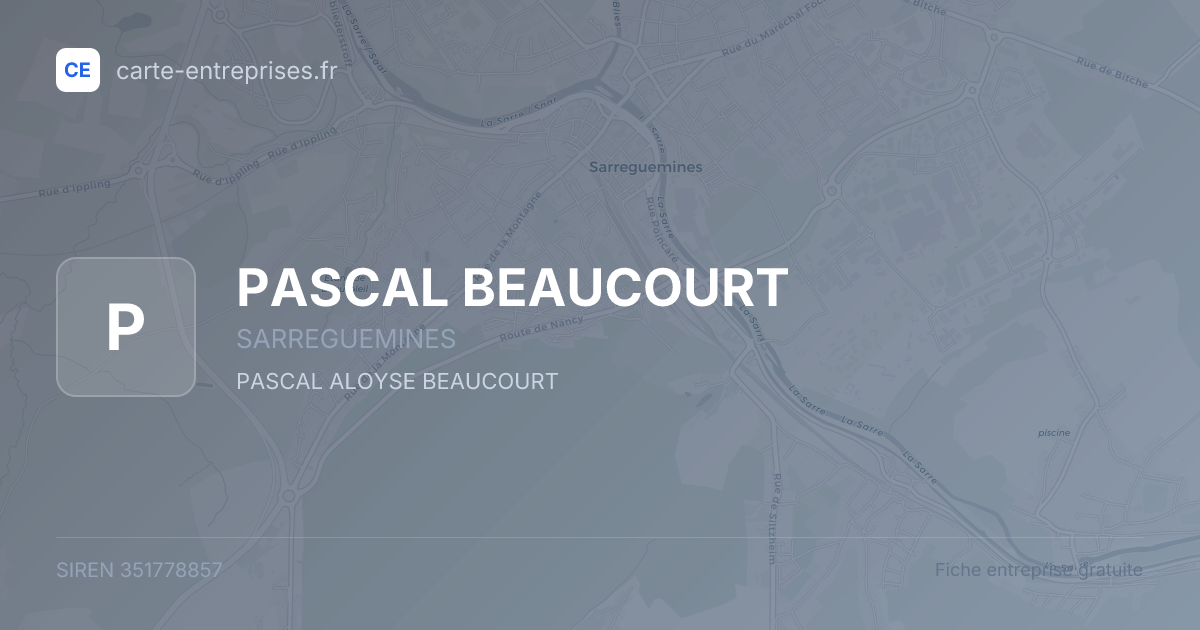 PASCAL BEAUCOURT — 351778857 — fiche entreprise