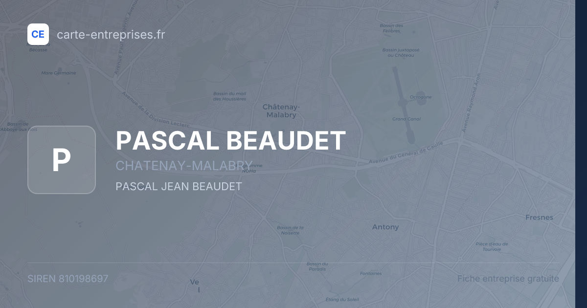 PASCAL BEAUDET — 810198697 — fiche entreprise