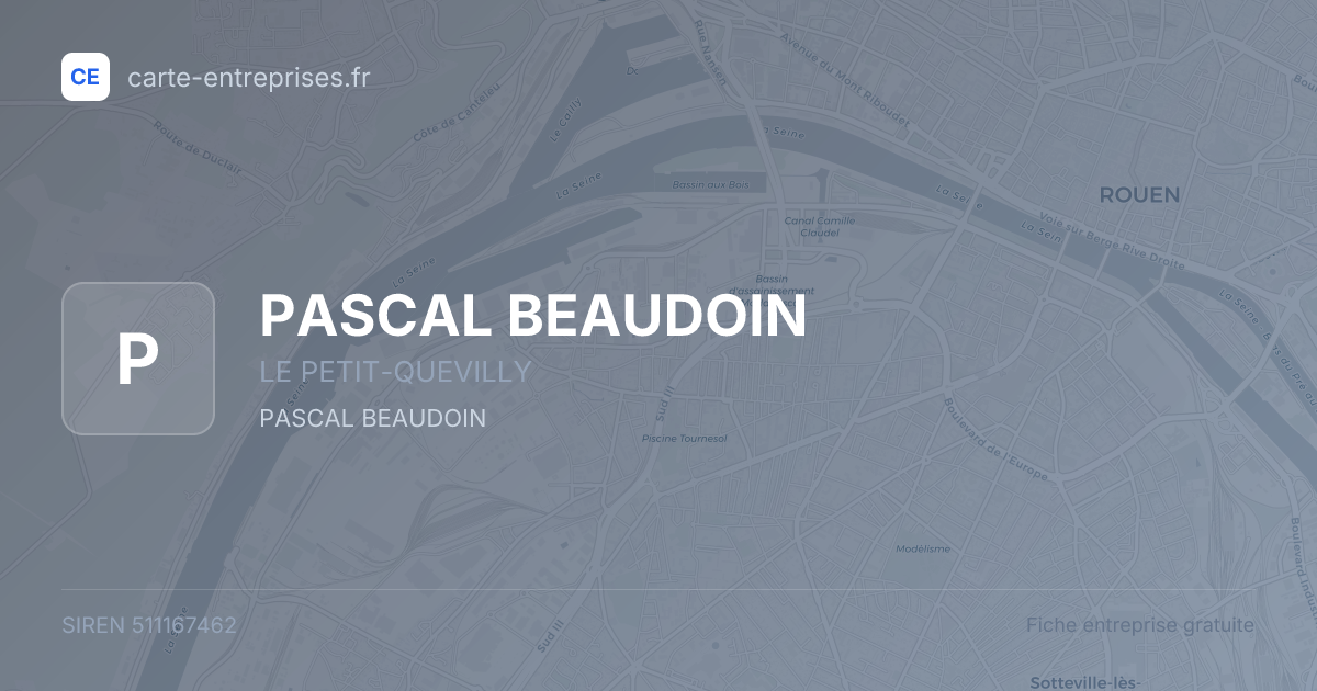 PASCAL BEAUDOIN — 511167462 — fiche entreprise