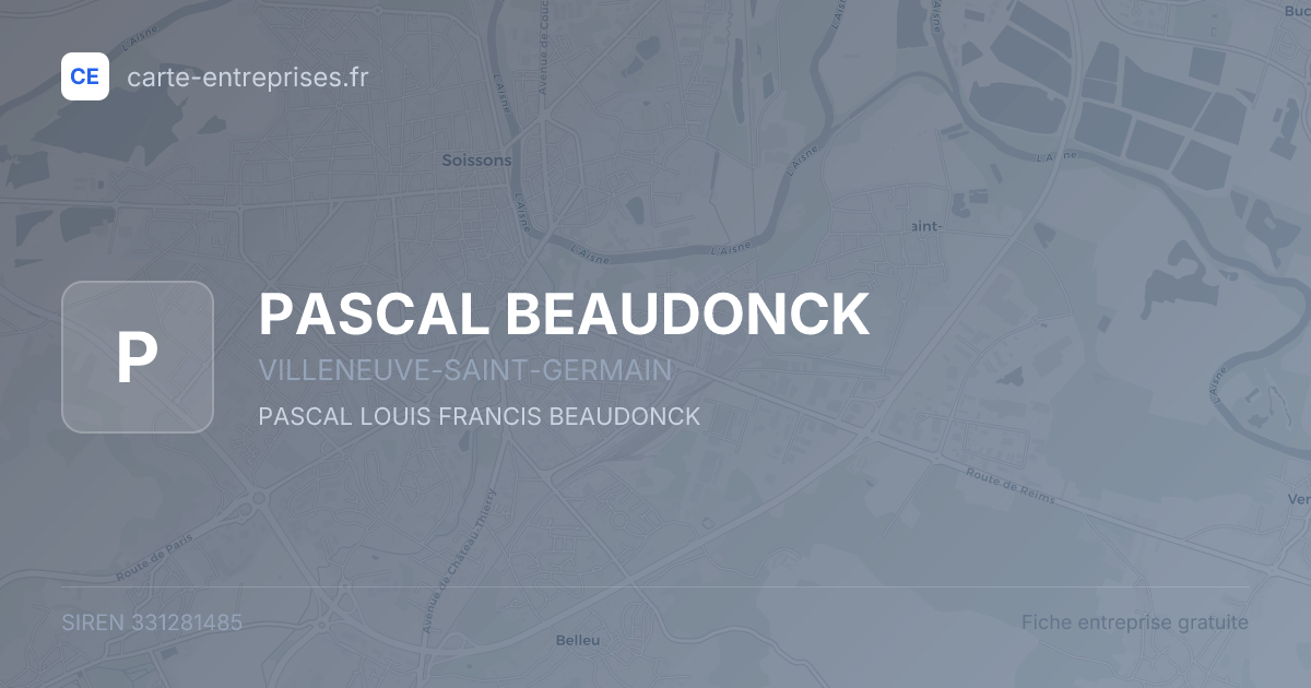 PASCAL BEAUDONCK — 331281485 — fiche entreprise