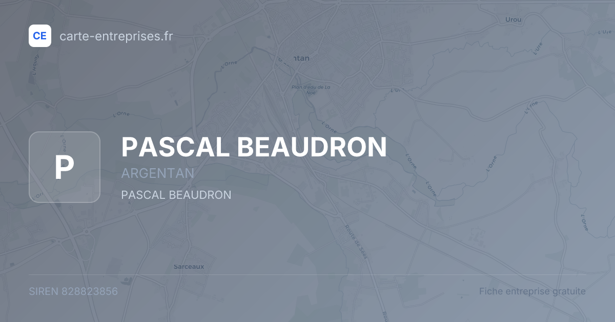 PASCAL BEAUDRON — 828823856 — fiche entreprise