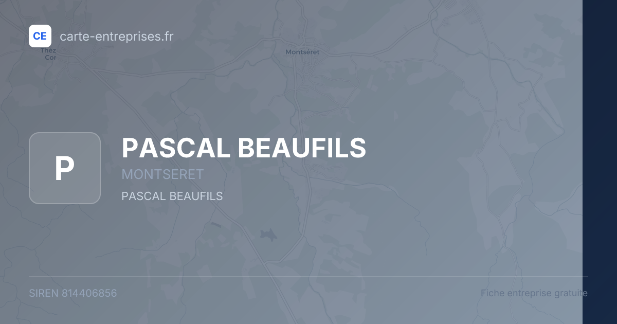 PASCAL BEAUFILS — 814406856 — fiche entreprise