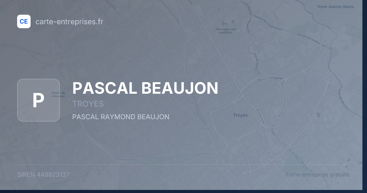 PASCAL BEAUJON — 449823137 — fiche entreprise