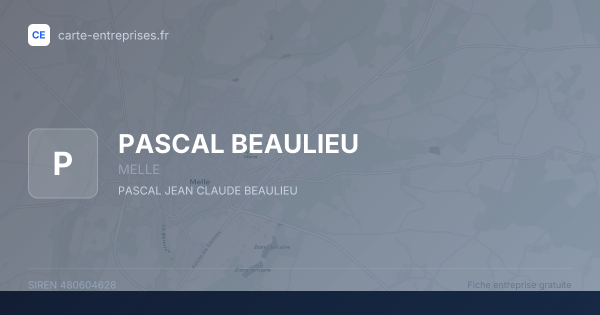 PASCAL BEAULIEU — 480604628 — fiche entreprise