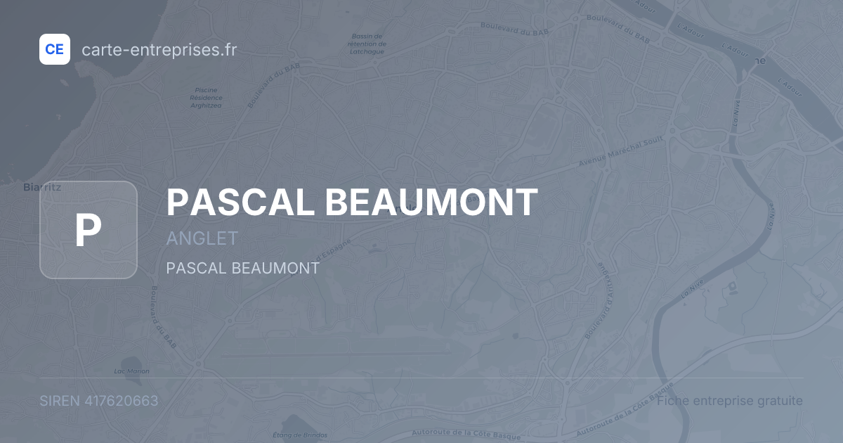 PASCAL BEAUMONT — 417620663 — fiche entreprise