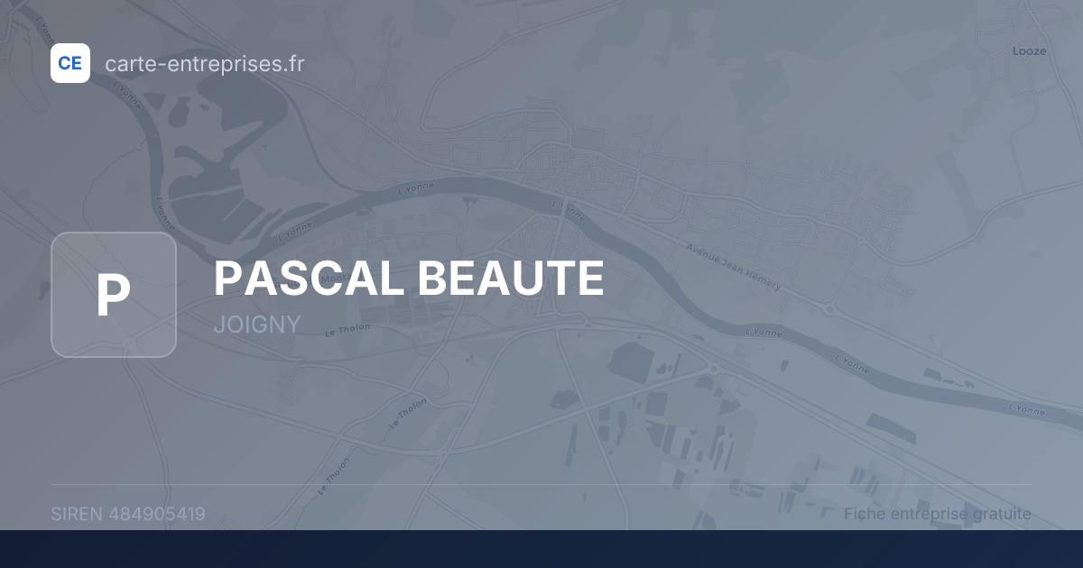 PASCAL BEAUTE — 484905419 — fiche entreprise