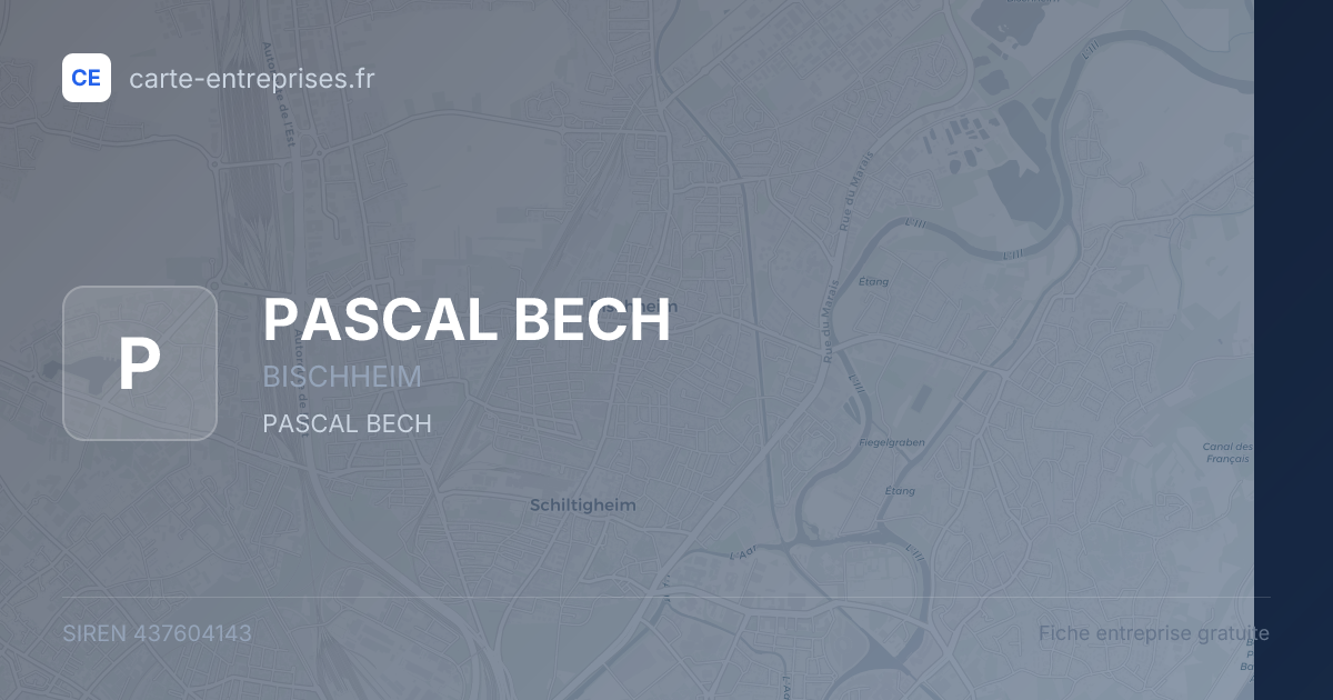 PASCAL BECH — 437604143 — fiche entreprise