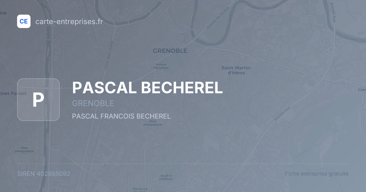 PASCAL BECHEREL — 402855092 — fiche entreprise