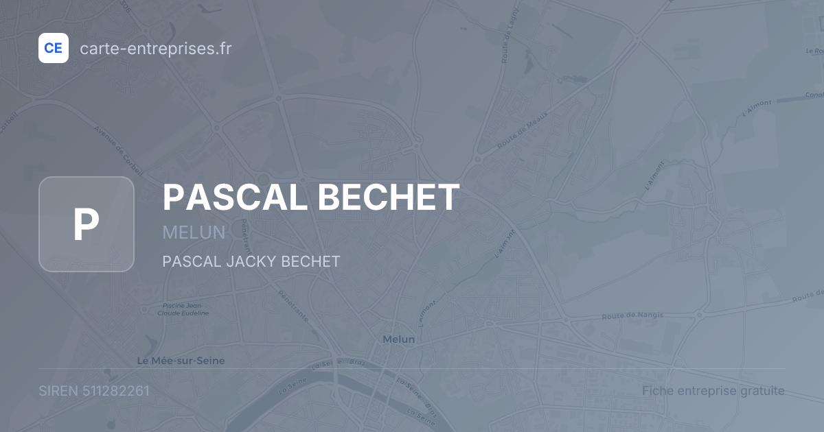 PASCAL BECHET — 511282261 — fiche entreprise