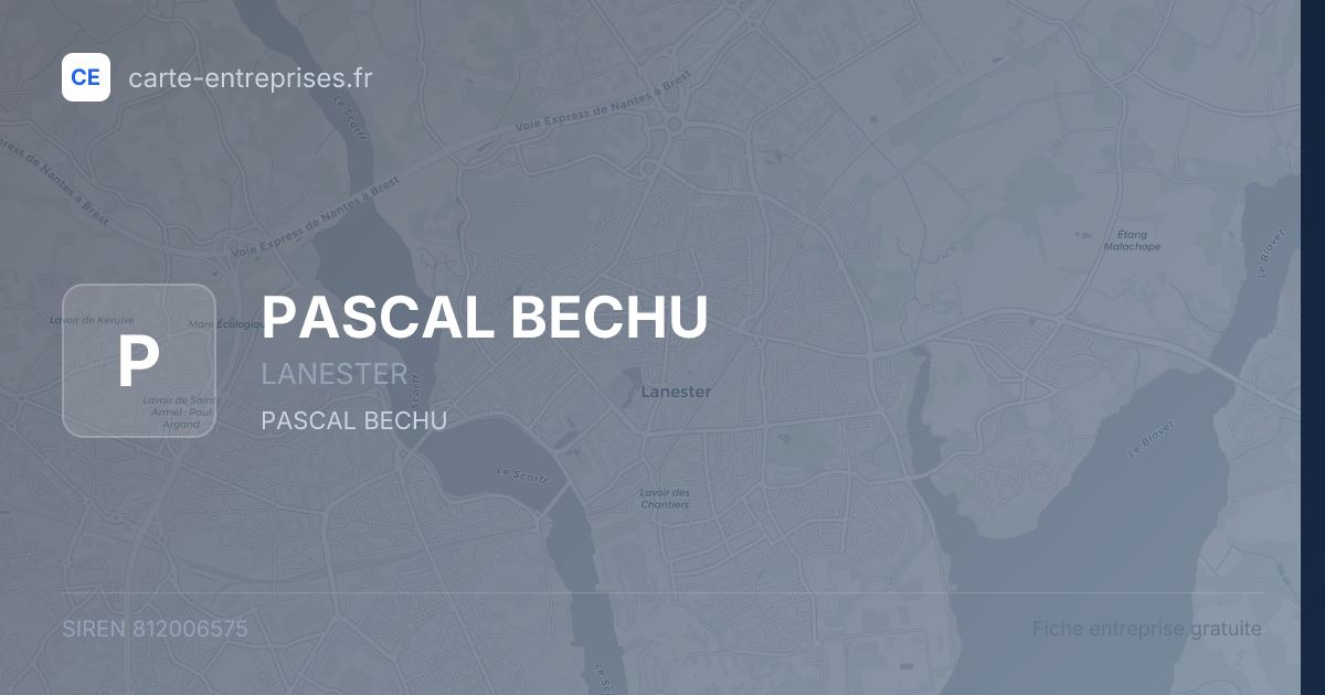 PASCAL BECHU — 812006575 — fiche entreprise