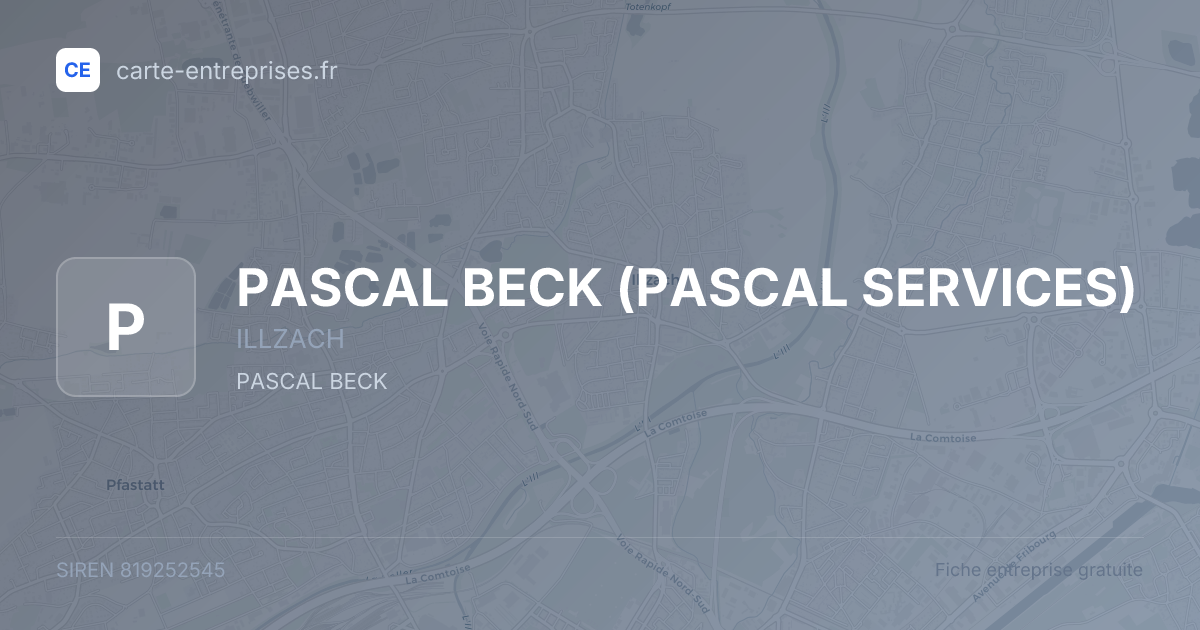 PASCAL BECK (PASCAL SERVICES) — 819252545 — fiche entreprise