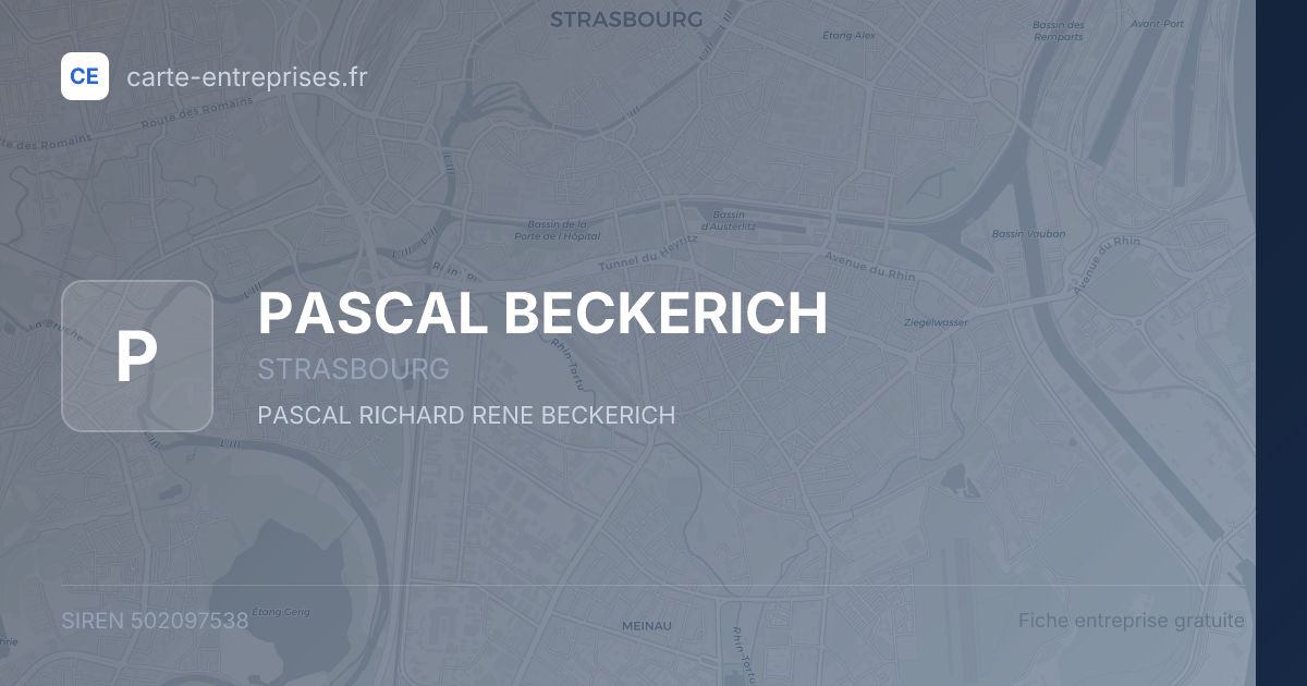 PASCAL BECKERICH — 502097538 — fiche entreprise