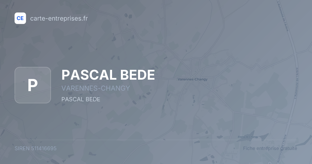 PASCAL BEDE — 511416695 — fiche entreprise