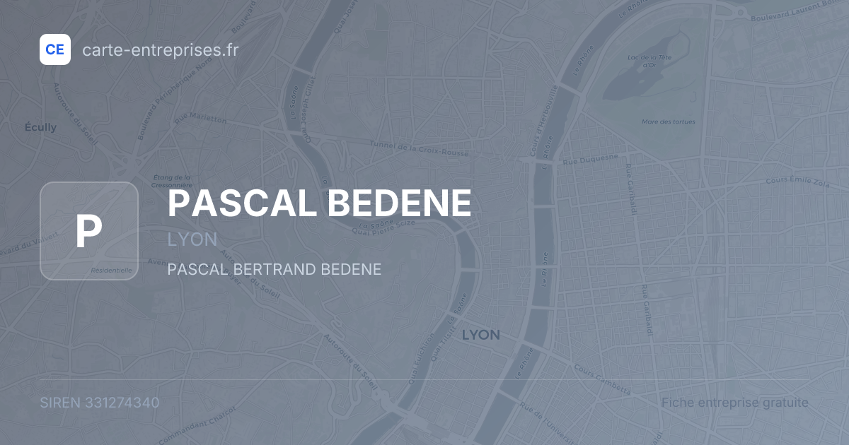 PASCAL BEDENE — 331274340 — fiche entreprise