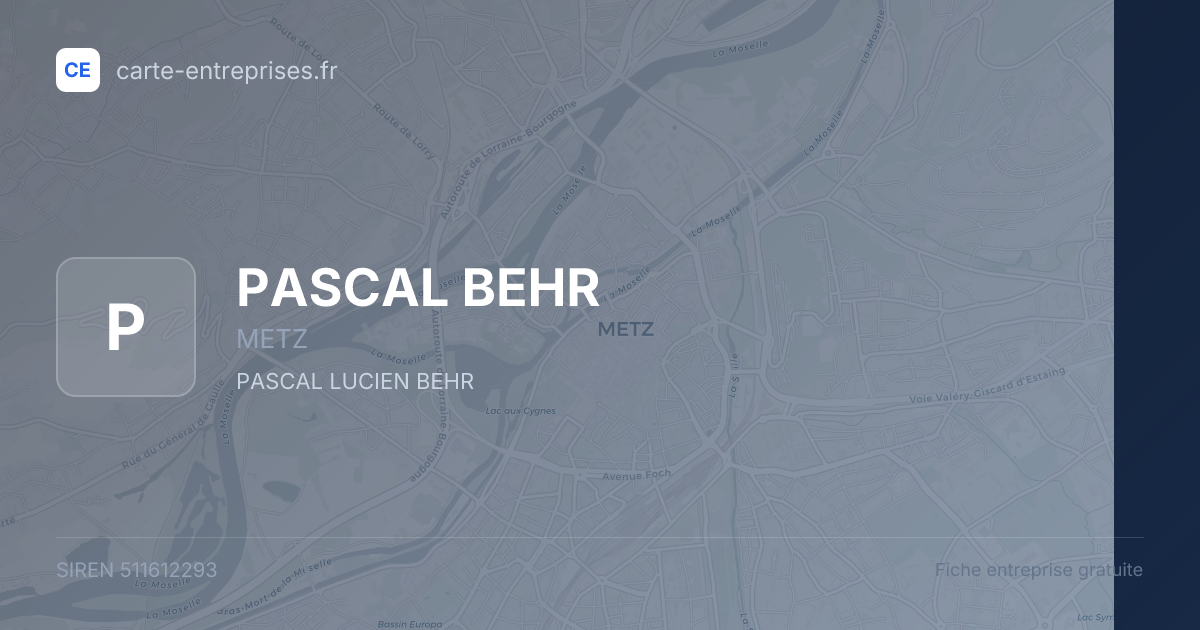 PASCAL BEHR — 511612293 — fiche entreprise