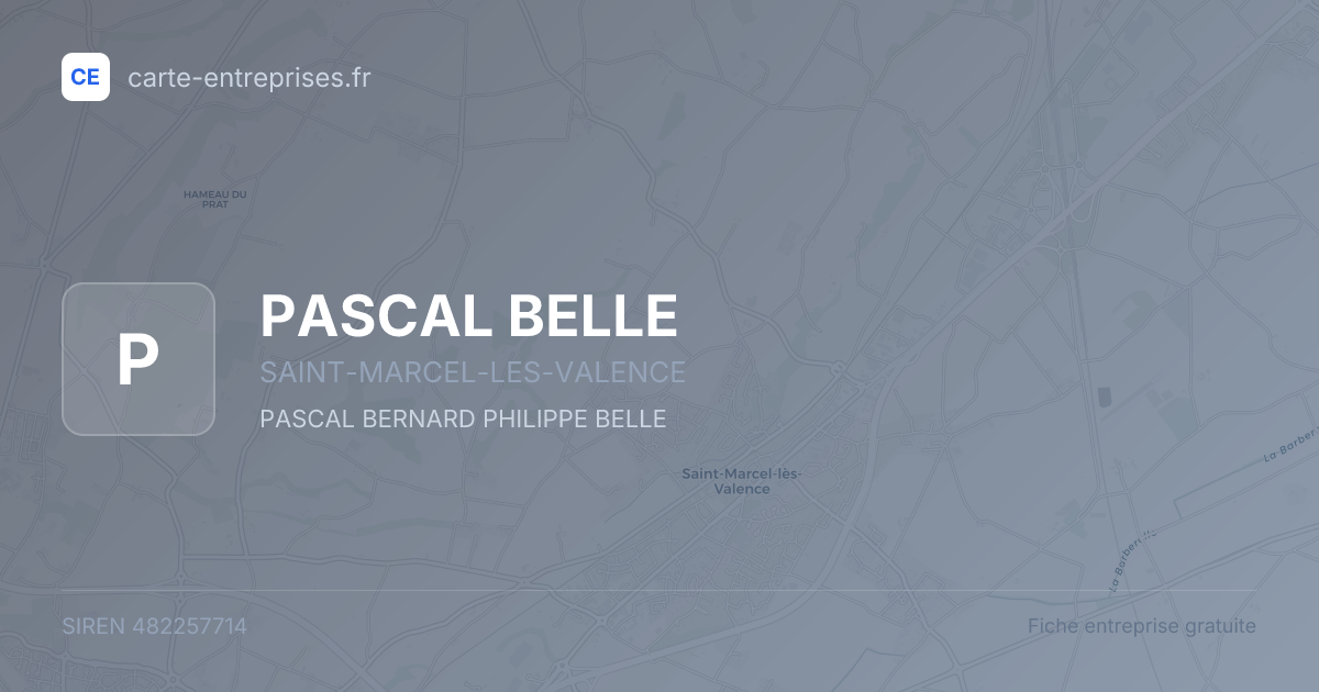PASCAL BELLE — 482257714 — fiche entreprise
