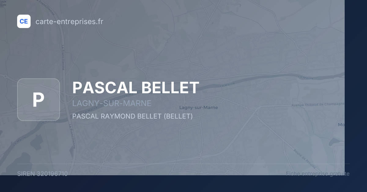 PASCAL BELLET — 320196710 — fiche entreprise