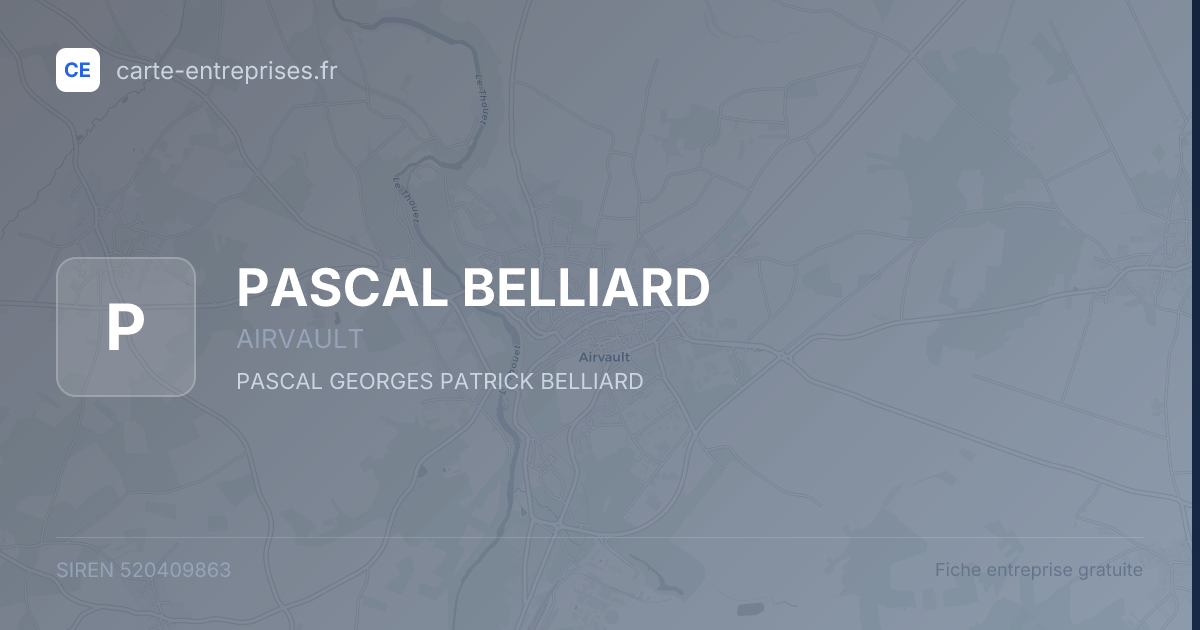 PASCAL BELLIARD — 520409863 — fiche entreprise