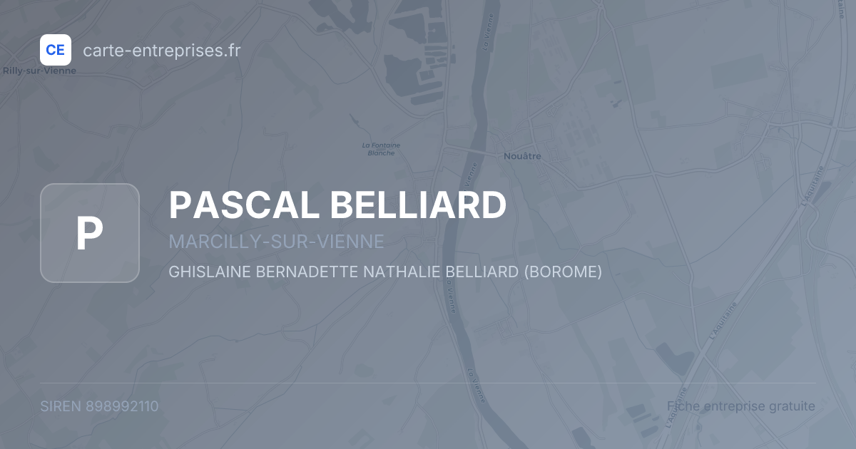 PASCAL BELLIARD — 898992110 — fiche entreprise
