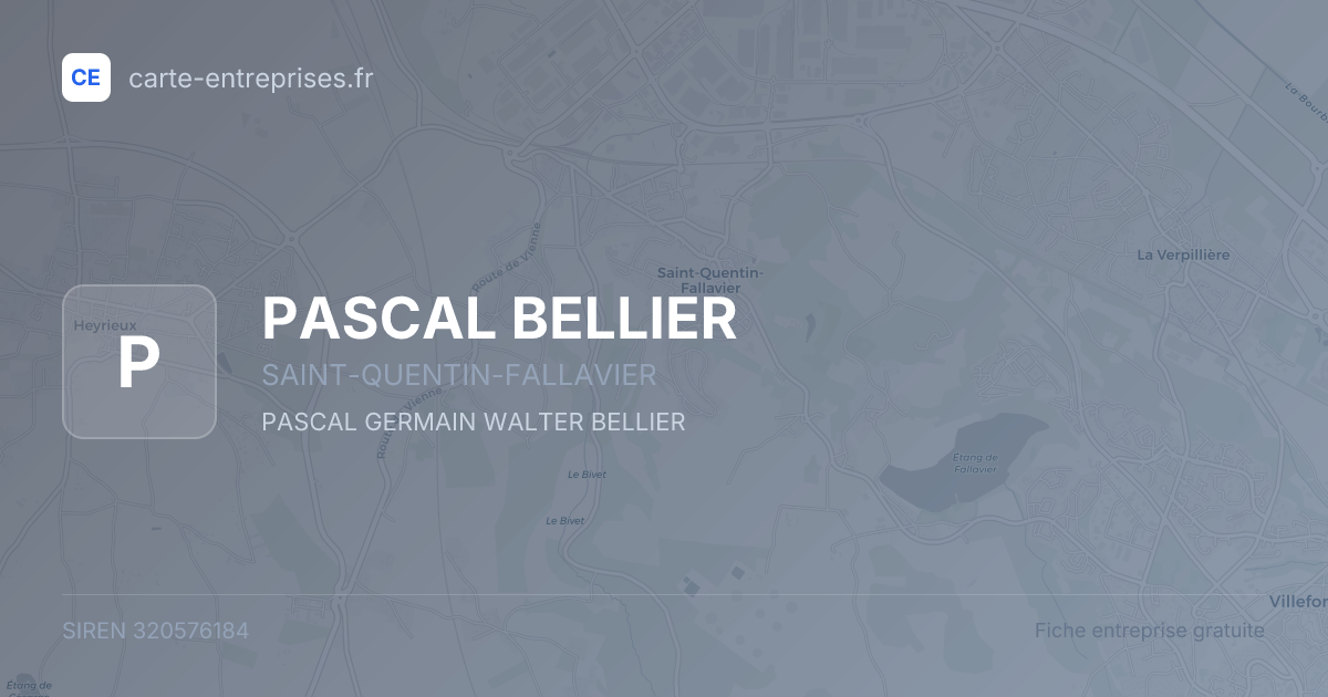 PASCAL BELLIER — 320576184 — fiche entreprise