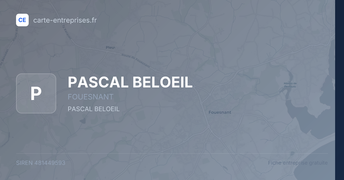 PASCAL BELOEIL — 481449593 — fiche entreprise