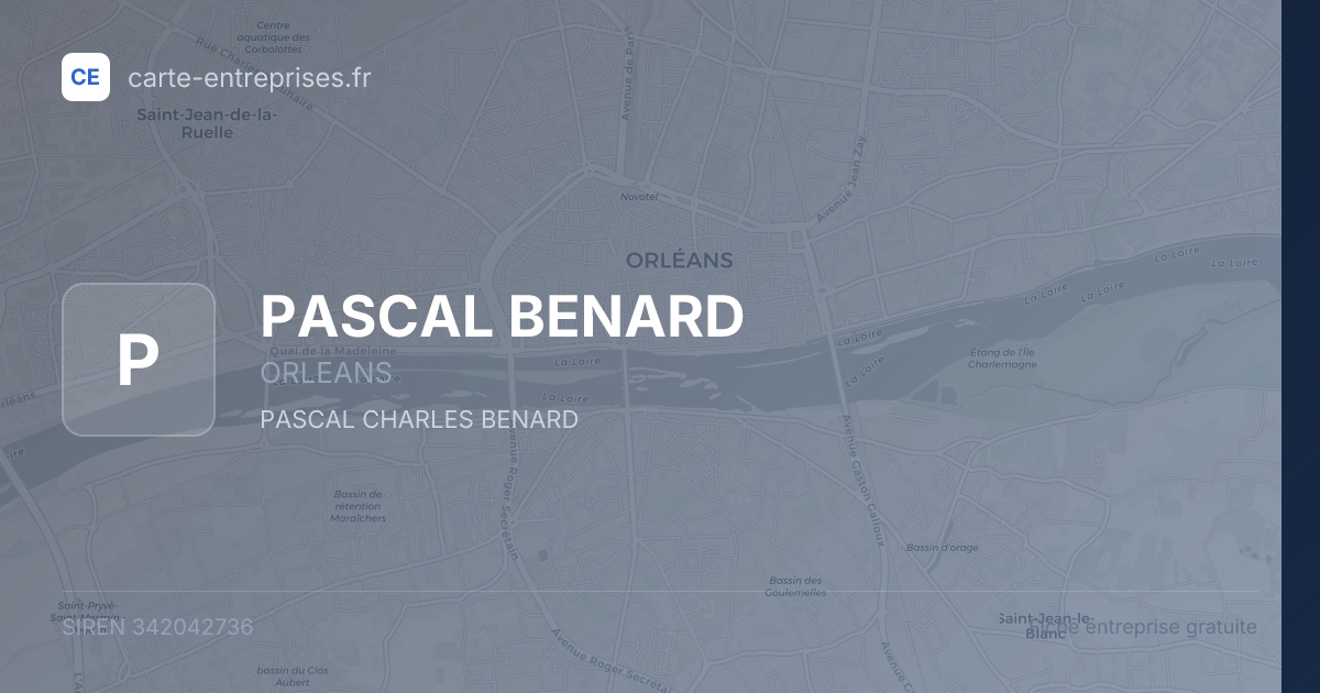 PASCAL BENARD — 342042736 — fiche entreprise