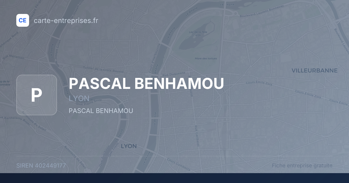 PASCAL BENHAMOU — 402449177 — fiche entreprise